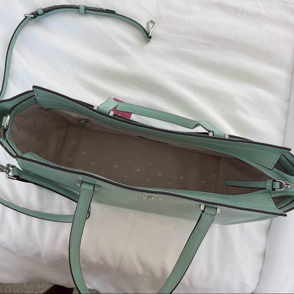 KATE SPADE GERALDINE PATTERSON DRIVE SPRINGMEDW GREEN/MINT HANDBAG - Picture 5 of 11